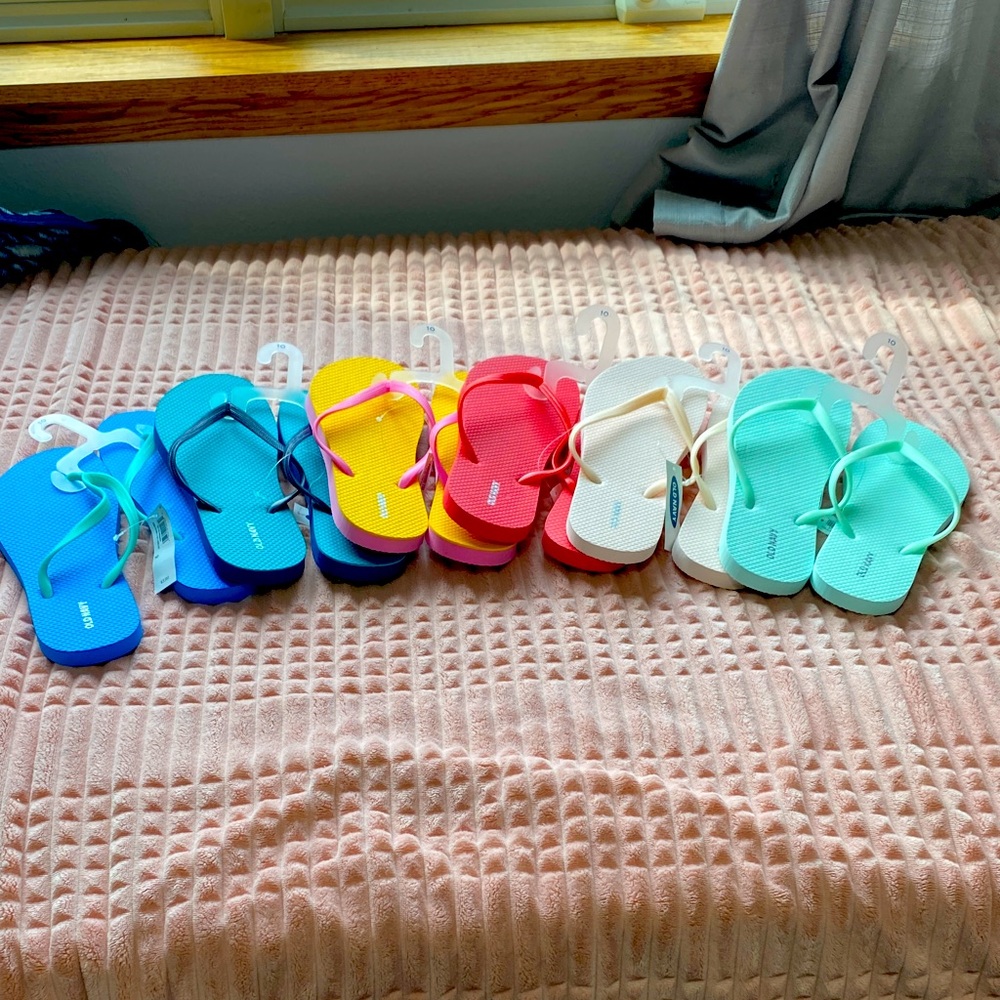 Colorful Flip Flops Set of 6 pairs
